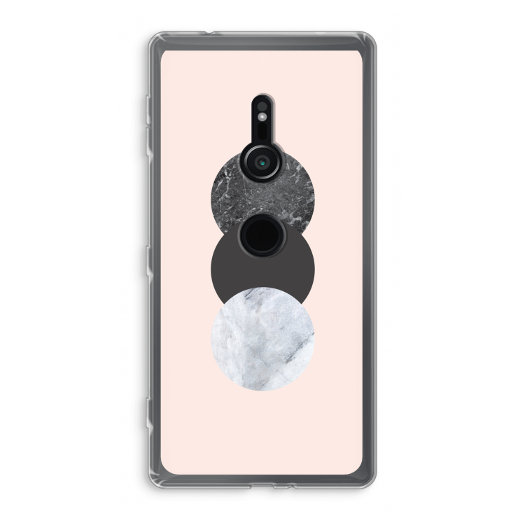 Marmeren cirkels: Sony Xperia XZ2 Transparant Hoesje