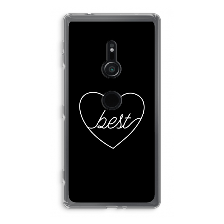 Best heart black: Sony Xperia XZ2 Transparant Hoesje
