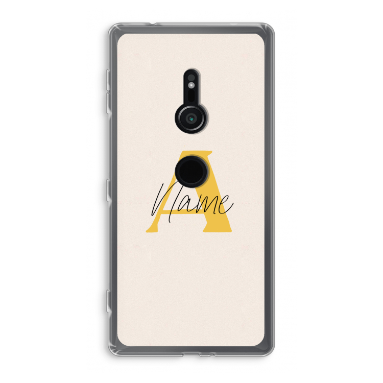 Amber Script: Sony Xperia XZ2 Transparant Hoesje