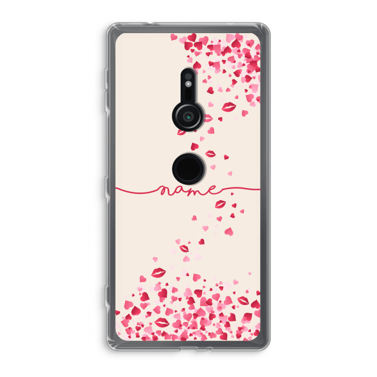Hartjes en kusjes: Sony Xperia XZ2 Transparant Hoesje