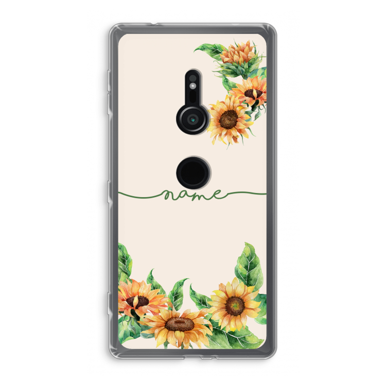 Zonnebloemen: Sony Xperia XZ2 Transparant Hoesje
