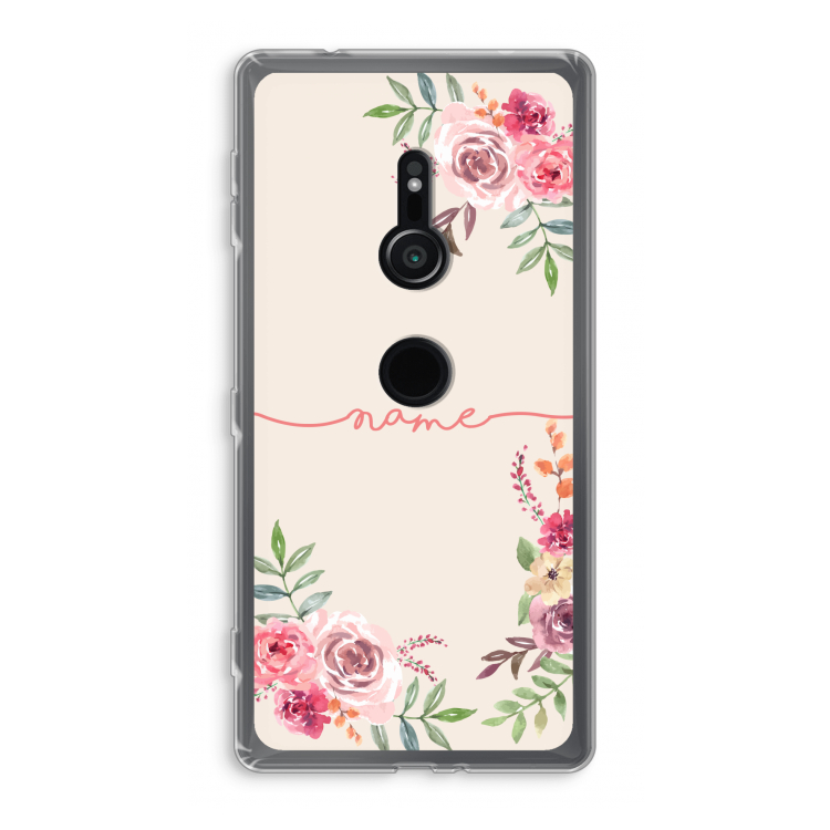 Rozen: Sony Xperia XZ2 Transparant Hoesje