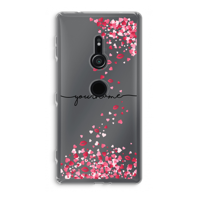 Hartjes en kusjes: Sony Xperia XZ2 Transparant Hoesje