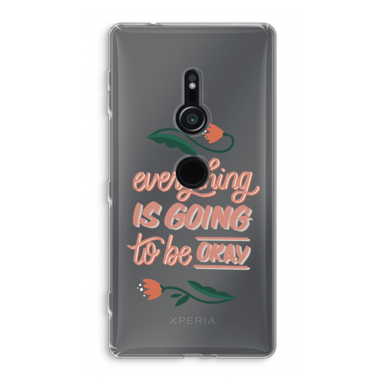 Optimistic flower girl: Sony Xperia XZ2 Transparant Hoesje