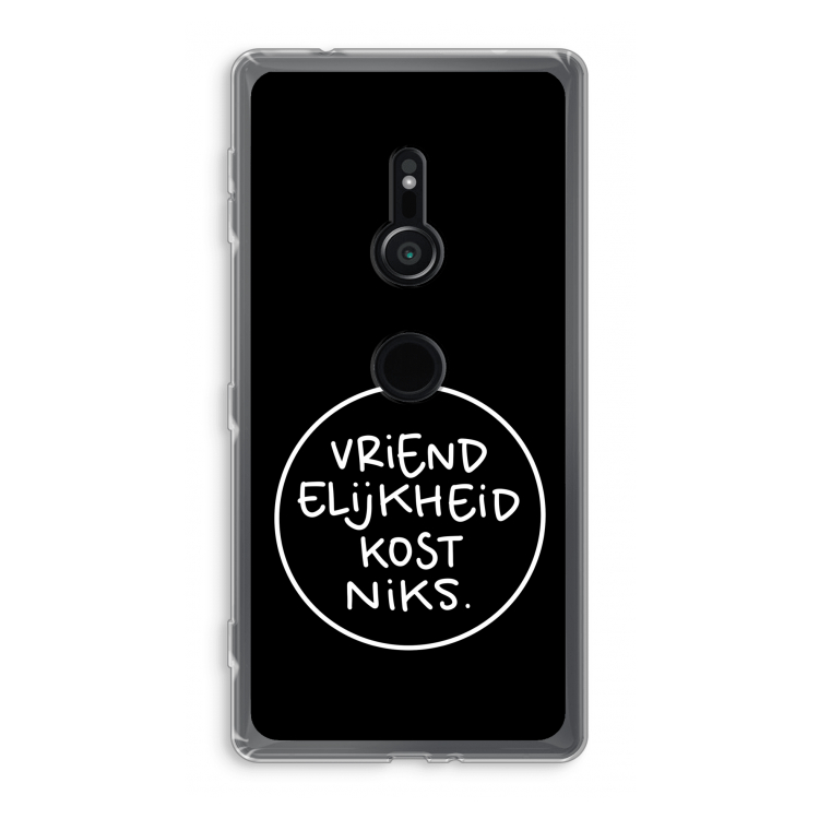 Vriendelijkheid: Sony Xperia XZ2 Transparant Hoesje