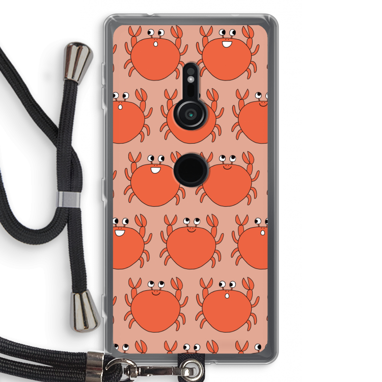 Krab: Sony Xperia XZ2 Transparant Hoesje met koord