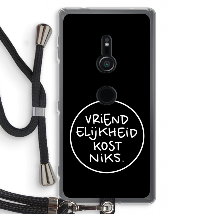 Vriendelijkheid: Sony Xperia XZ2 Transparant Hoesje met koord