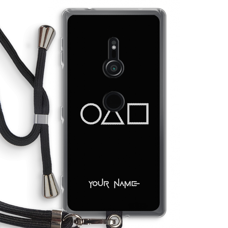 Squid Game: Sony Xperia XZ2 Transparant Hoesje met koord
