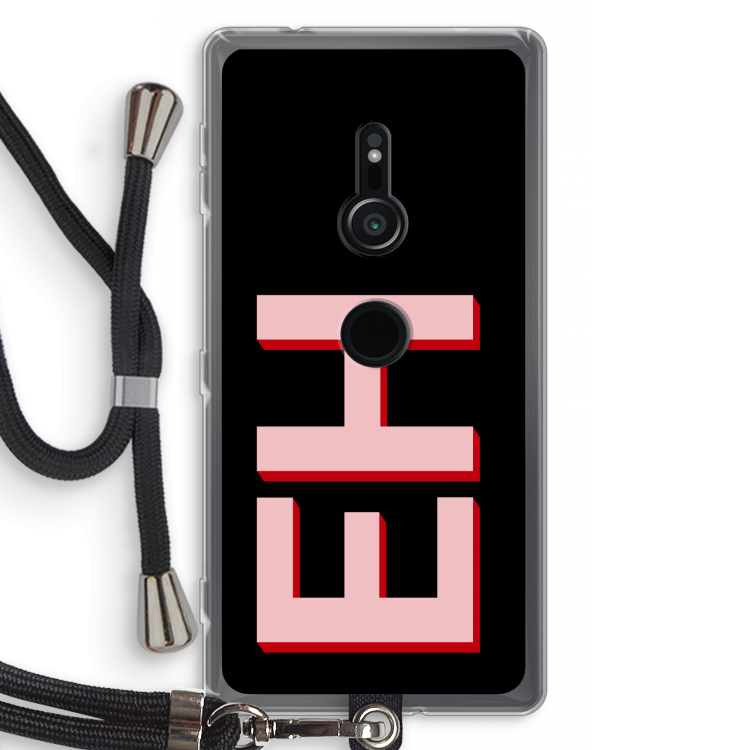 Monogram: Sony Xperia XZ2 Transparant Hoesje met koord