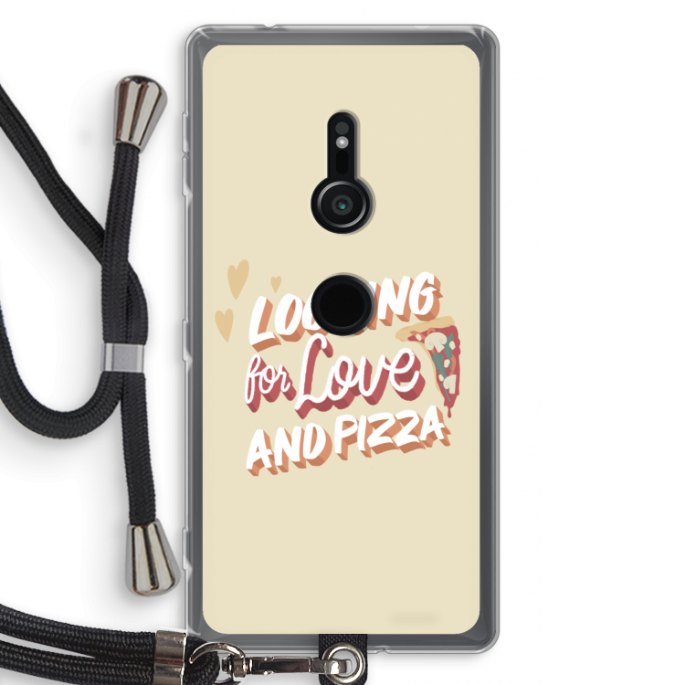 Pizza is the answer: Sony Xperia XZ2 Transparant Hoesje met koord