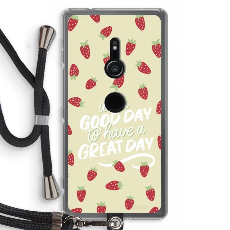 Don't forget to have a great day: Sony Xperia XZ2 Transparant Hoesje met koord