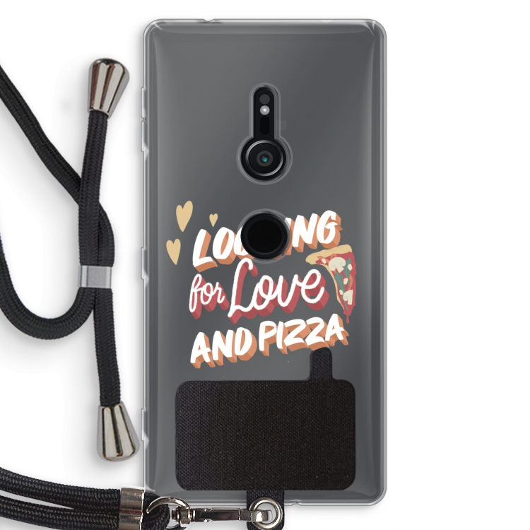 Pizza is the answer: Sony Xperia XZ2 Transparant Hoesje met koord