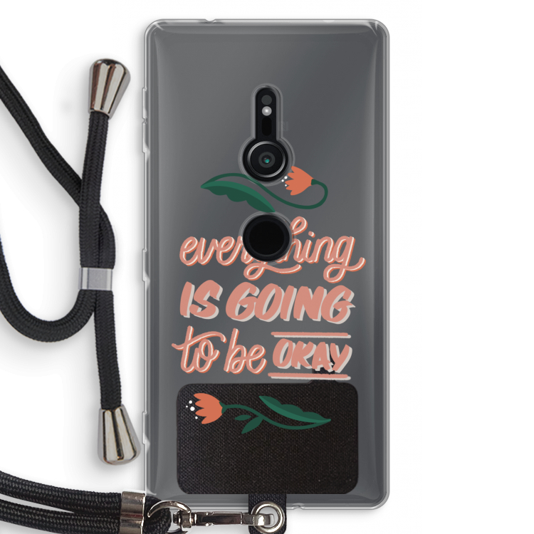 Optimistic flower girl: Sony Xperia XZ2 Transparant Hoesje met koord