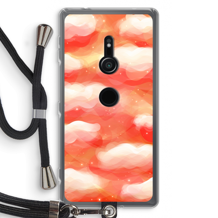 Lichte Wolken: Sony Xperia XZ2 Transparant Hoesje met koord