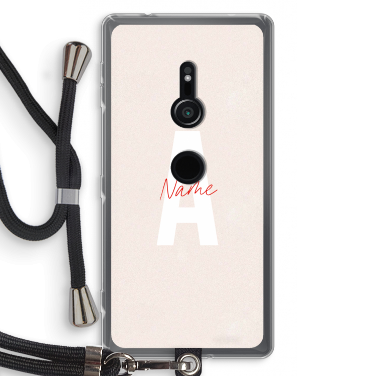 Strawberry Milkshake: Sony Xperia XZ2 Transparant Hoesje met koord