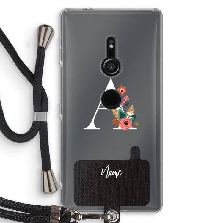 Pink Bouquet: Sony Xperia XZ2 Transparant Hoesje met koord