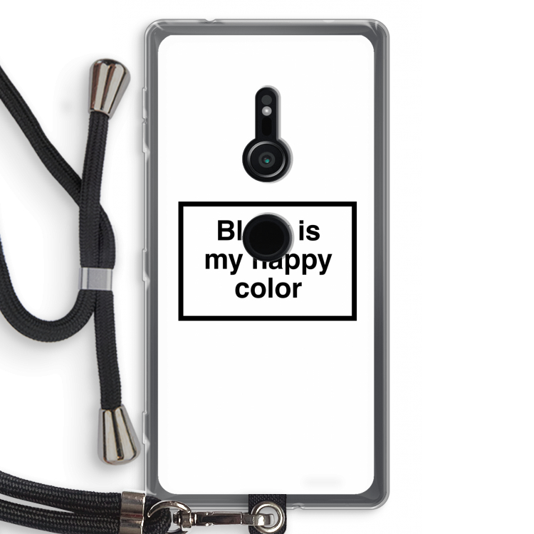 Black is my happy color: Sony Xperia XZ2 Transparant Hoesje met koord