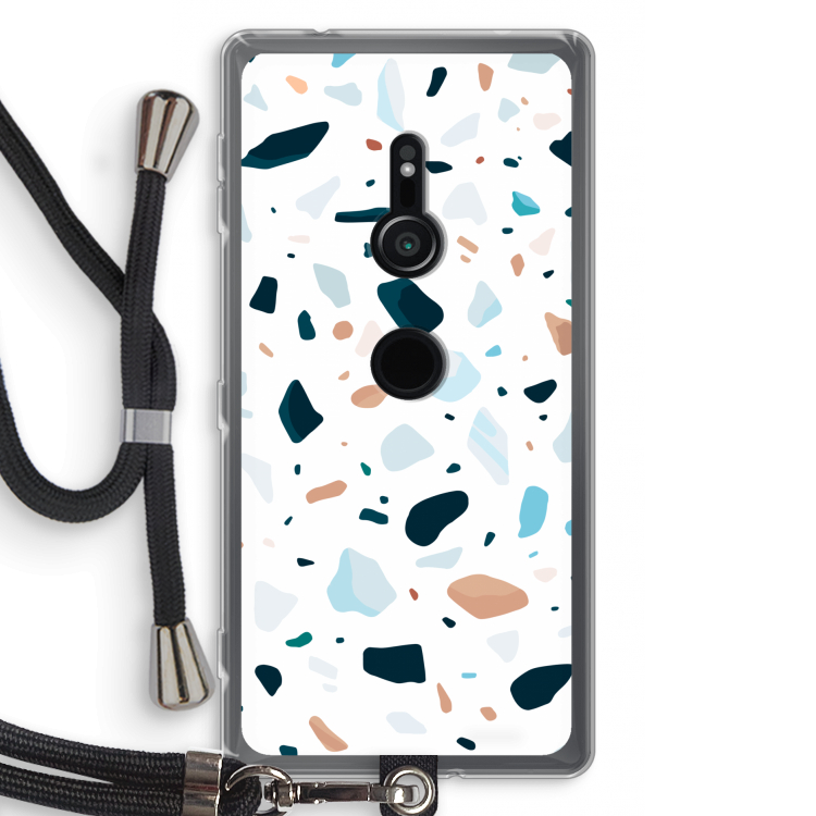 Terrazzo N°13: Sony Xperia XZ2 Transparant Hoesje met koord