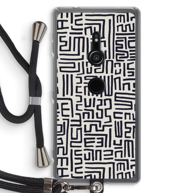 Moroccan Print: Sony Xperia XZ2 Transparant Hoesje met koord