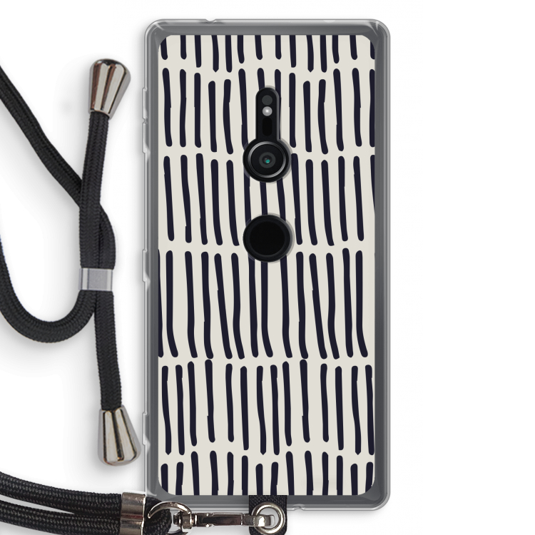 Moroccan stripes: Sony Xperia XZ2 Transparant Hoesje met koord