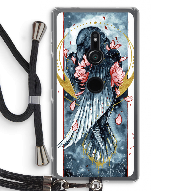 Golden Raven: Sony Xperia XZ2 Transparant Hoesje met koord