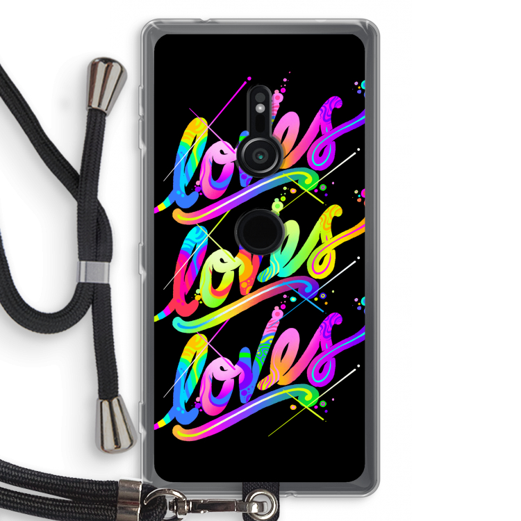 Loves: Sony Xperia XZ2 Transparant Hoesje met koord