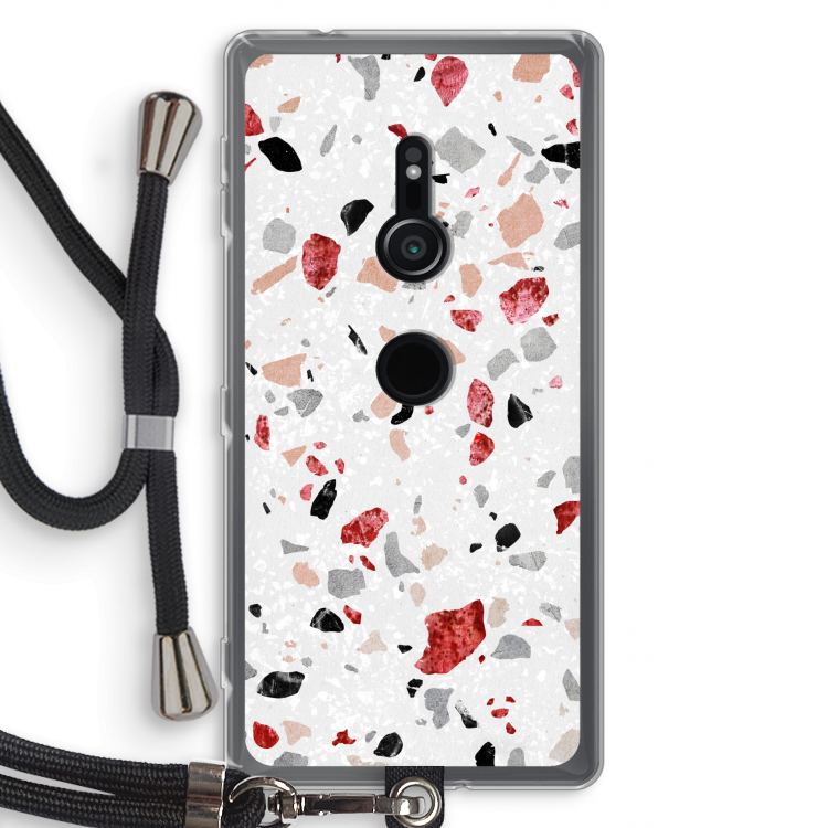 Terrazzo N°12: Sony Xperia XZ2 Transparant Hoesje met koord