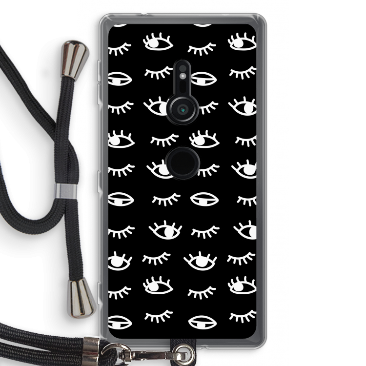 Eye pattern #3: Sony Xperia XZ2 Transparant Hoesje met koord