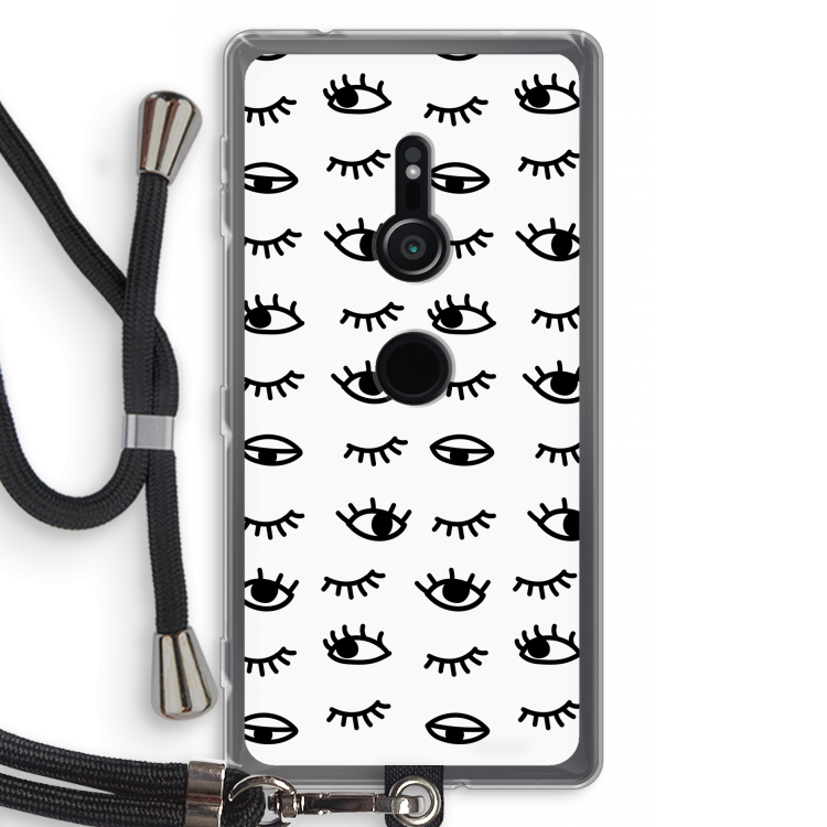 Eye pattern #2: Sony Xperia XZ2 Transparant Hoesje met koord