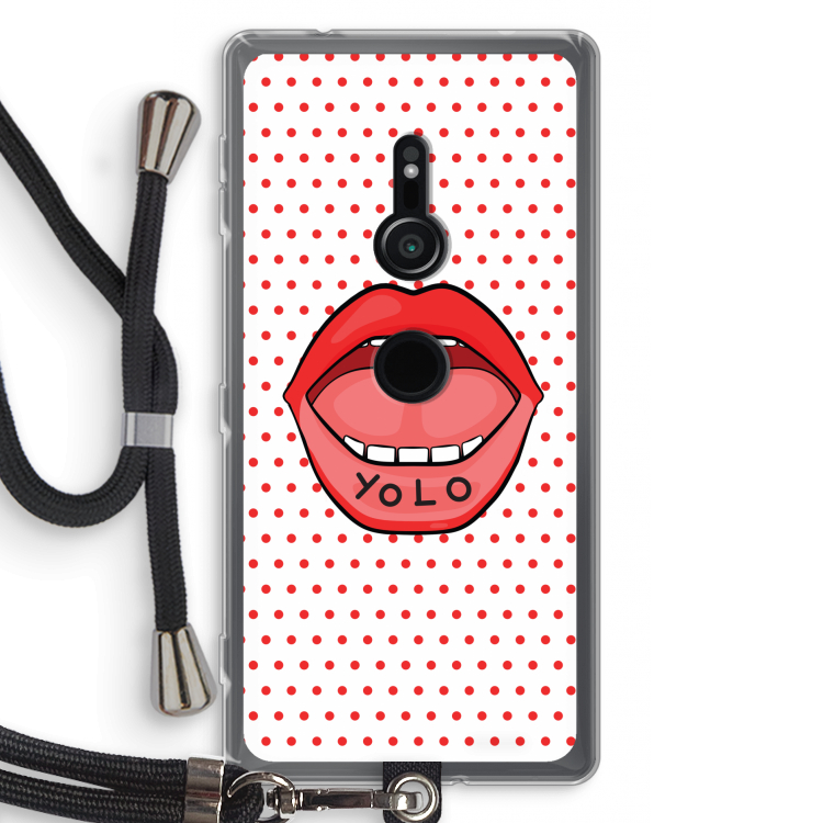Yolo Denise: Sony Xperia XZ2 Transparant Hoesje met koord