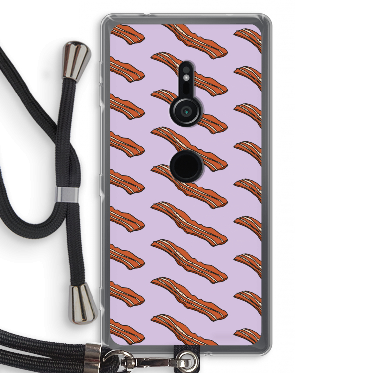 Bacon to my eggs #2: Sony Xperia XZ2 Transparant Hoesje met koord