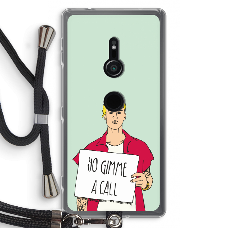 Gimme a call: Sony Xperia XZ2 Transparant Hoesje met koord