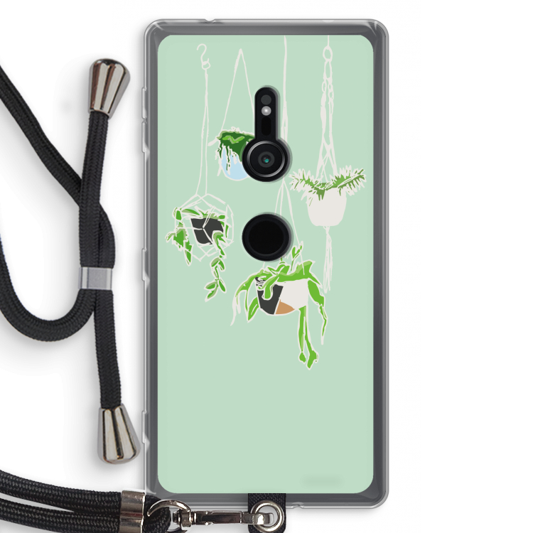 Hang In There: Sony Xperia XZ2 Transparant Hoesje met koord