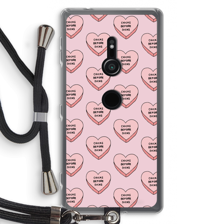 Chicks before dicks: Sony Xperia XZ2 Transparant Hoesje met koord
