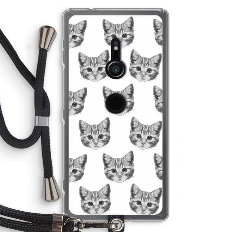 Kitten: Sony Xperia XZ2 Transparant Hoesje met koord
