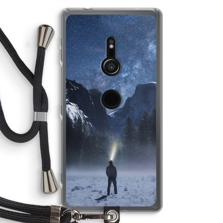 Wanderlust: Sony Xperia XZ2 Transparant Hoesje met koord
