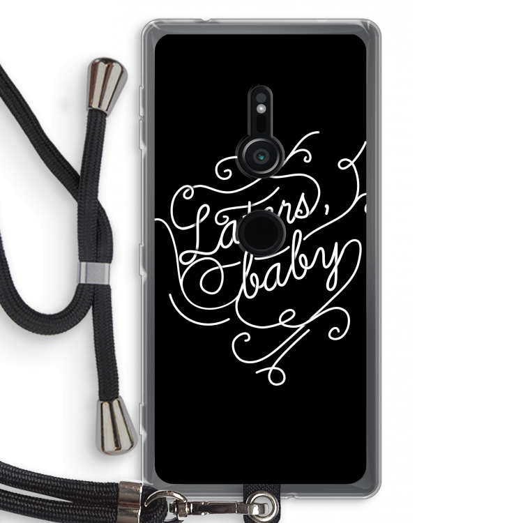 Laters, baby: Sony Xperia XZ2 Transparant Hoesje met koord