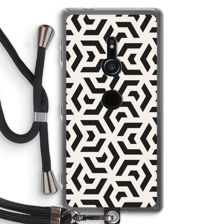 Crazy pattern: Sony Xperia XZ2 Transparant Hoesje met koord