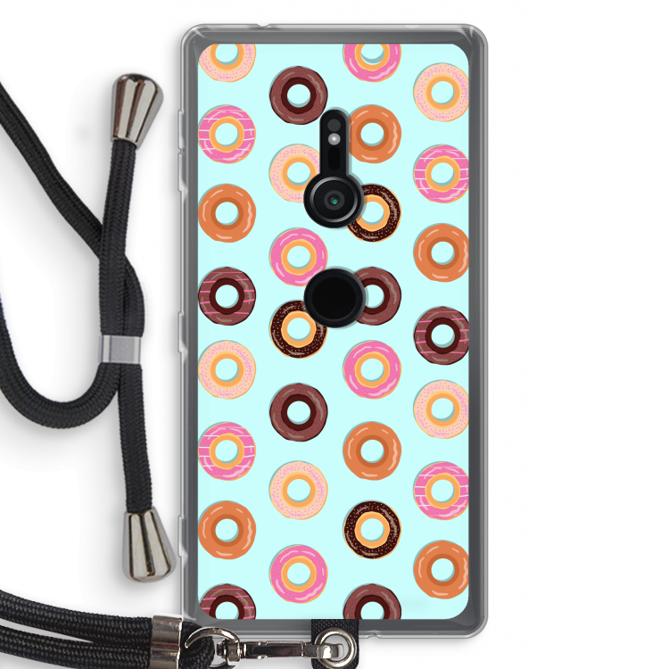 Donuts: Sony Xperia XZ2 Transparant Hoesje met koord
