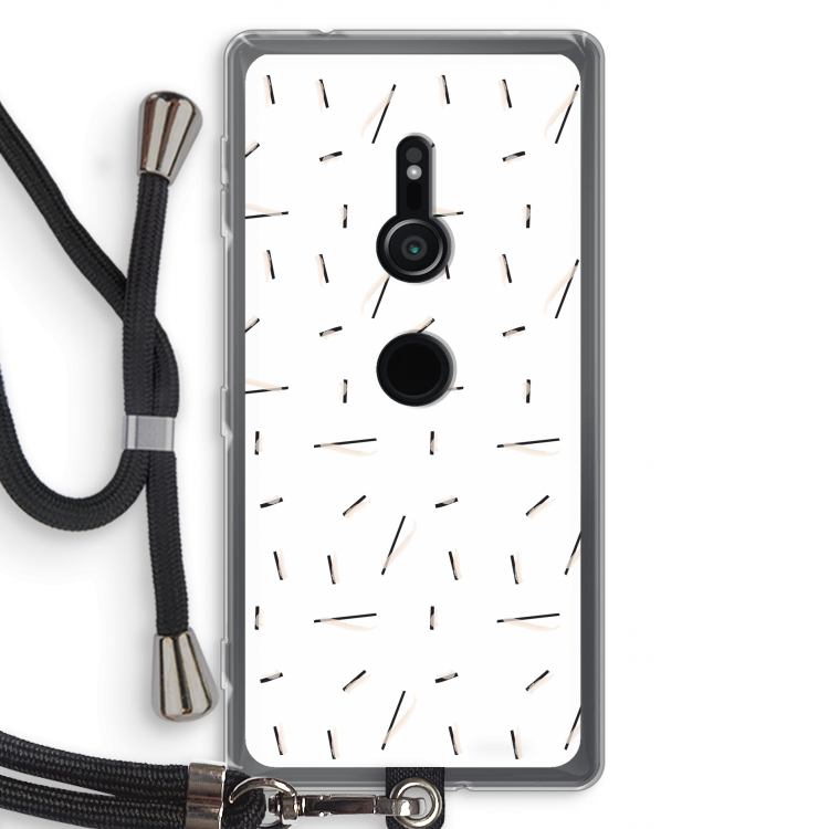 Hipster stripes: Sony Xperia XZ2 Transparant Hoesje met koord