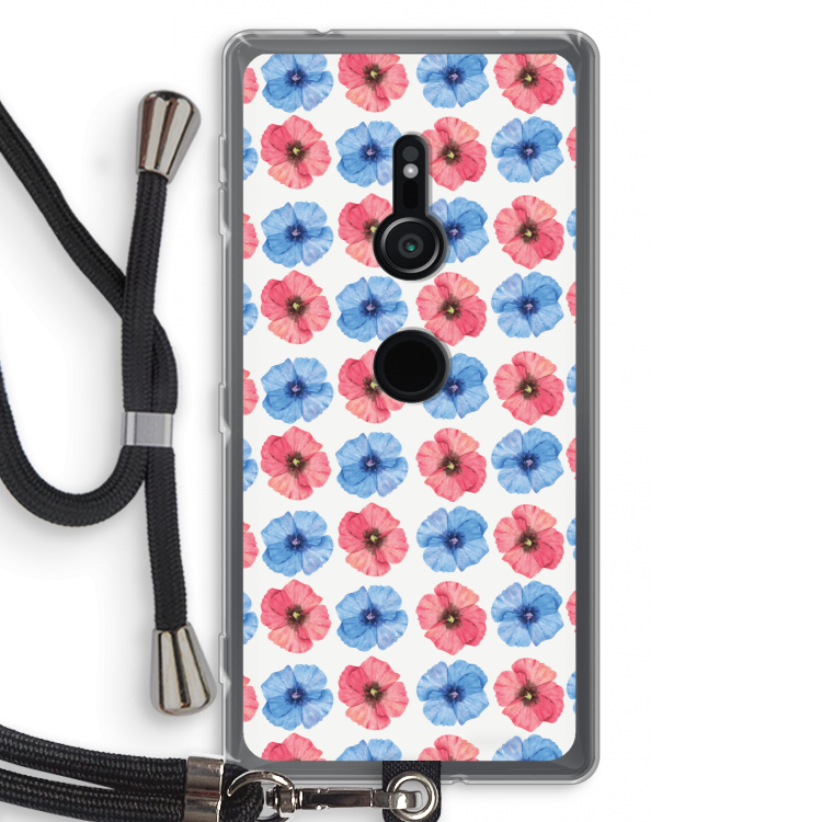 Klaproosjes: Sony Xperia XZ2 Transparant Hoesje met koord