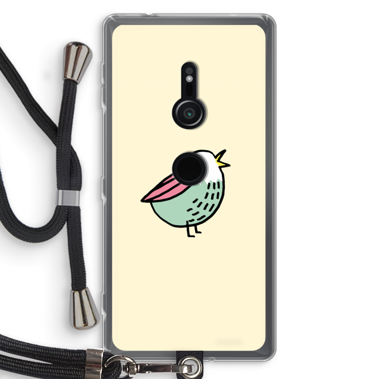 Birdy: Sony Xperia XZ2 Transparant Hoesje met koord