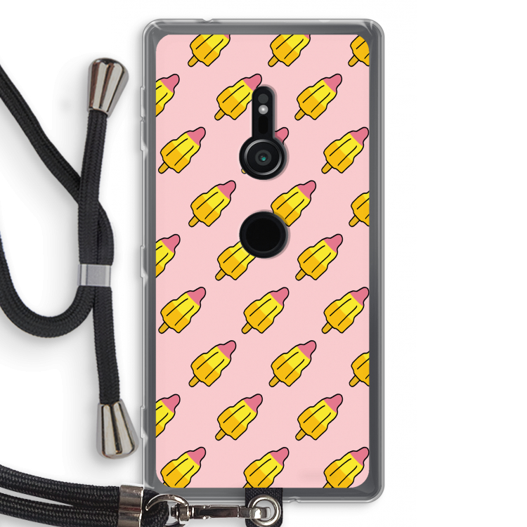 Waterijsjes: Sony Xperia XZ2 Transparant Hoesje met koord