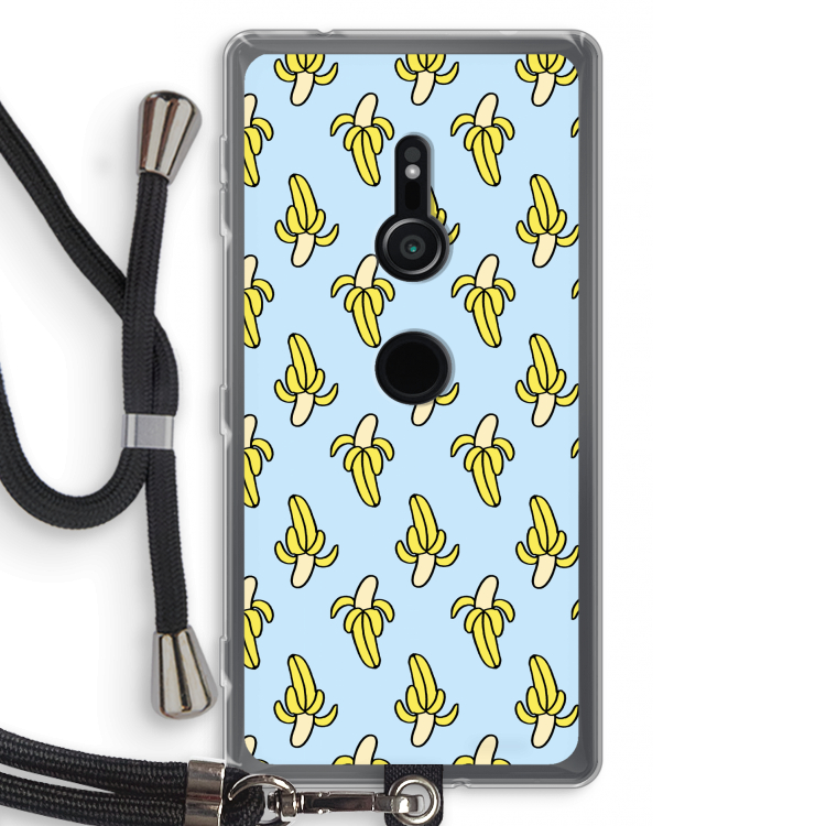Bananas: Sony Xperia XZ2 Transparant Hoesje met koord