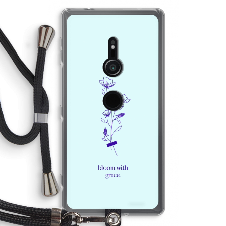 Bloom with grace: Sony Xperia XZ2 Transparant Hoesje met koord