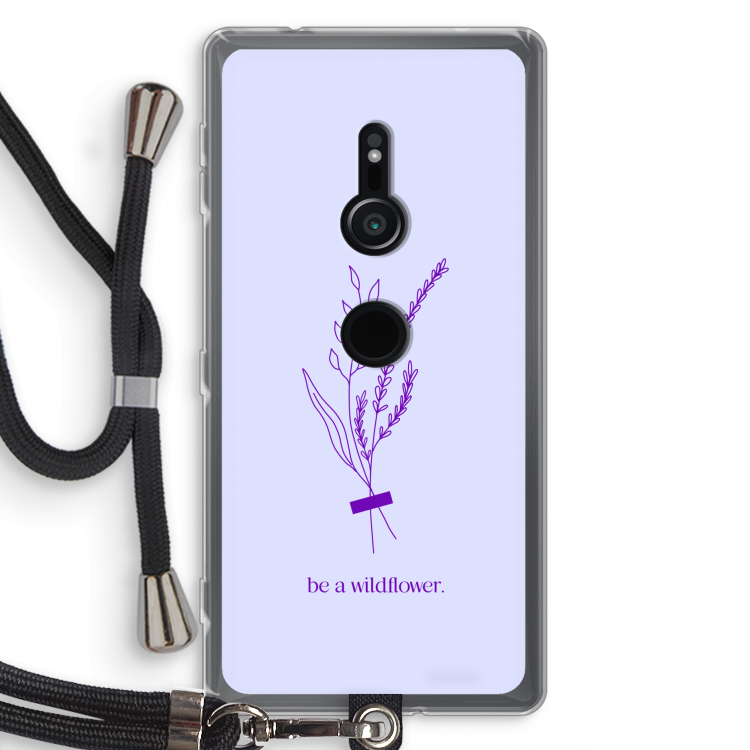 Be a wildflower: Sony Xperia XZ2 Transparant Hoesje met koord