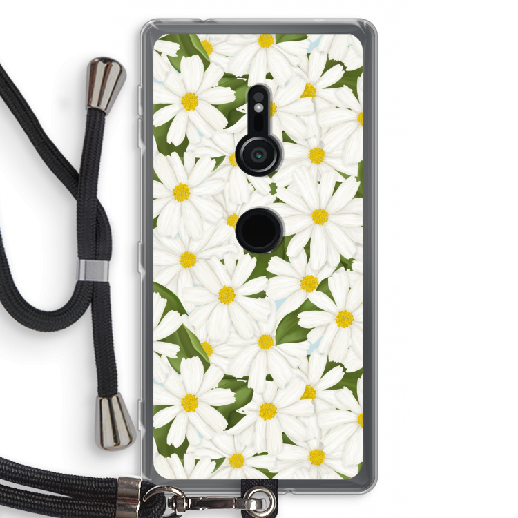 Summer Daisies: Sony Xperia XZ2 Transparant Hoesje met koord