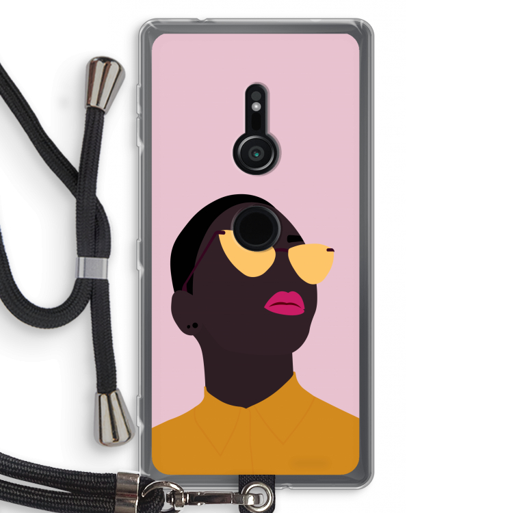 Yellow glasses: Sony Xperia XZ2 Transparant Hoesje met koord