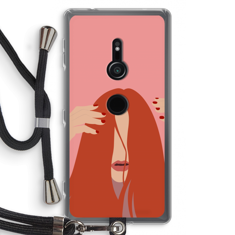 Woke up like this: Sony Xperia XZ2 Transparant Hoesje met koord