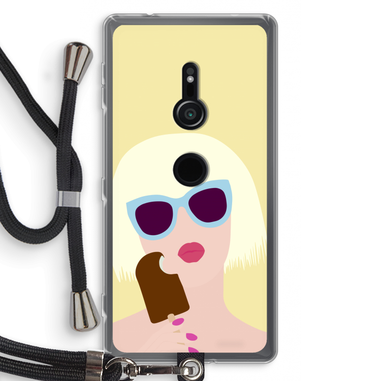 Ice cream: Sony Xperia XZ2 Transparant Hoesje met koord